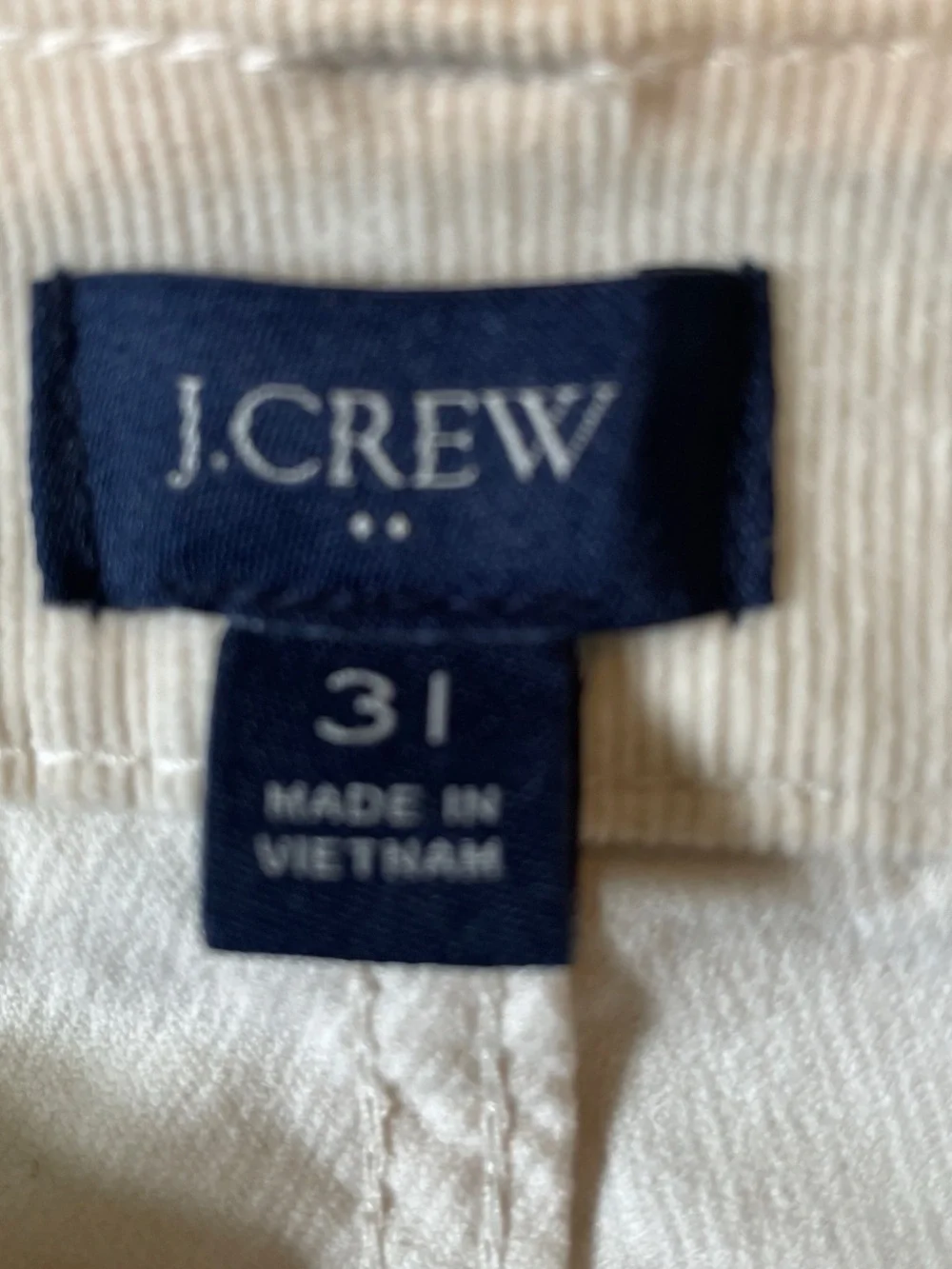 J. Crew Cream Straight-Leg Pants